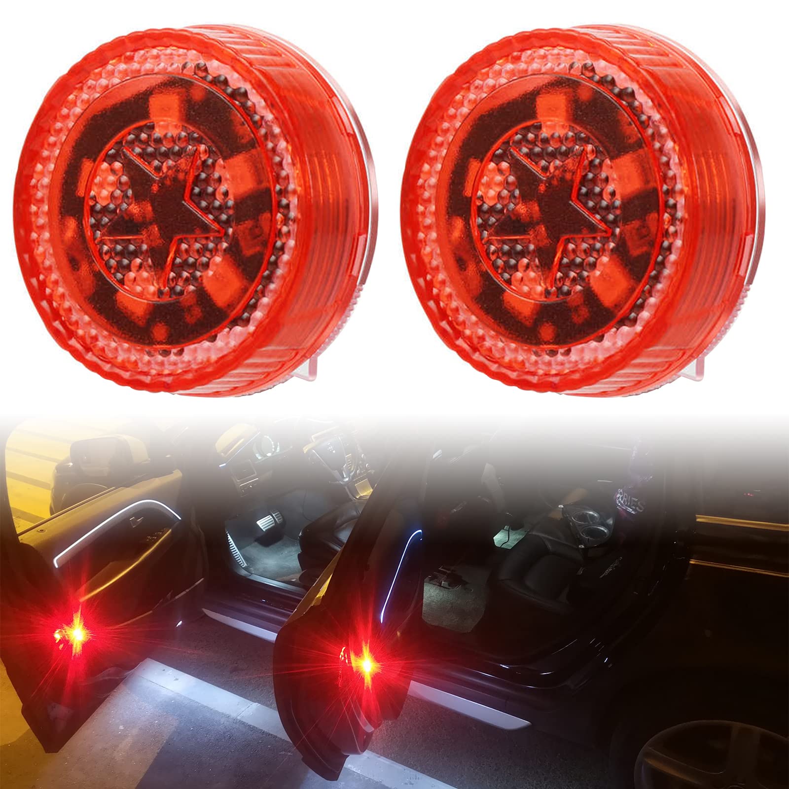 BAOSROY Car Lights Door, LED Lights Car Door, Car Door Warning